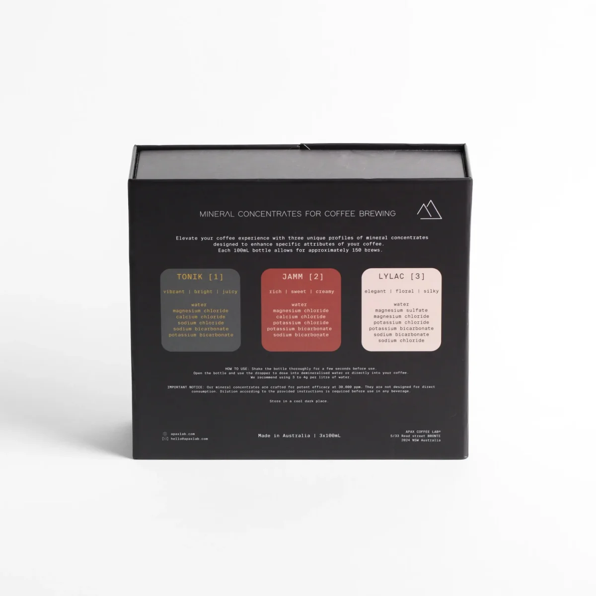 Apax Lab Box Set -  Water Mineral Concentrates For Coffee - Image 2