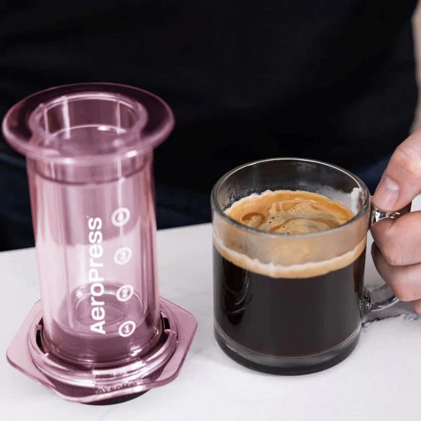 Clear Pink Aeropress Coffee Maker - Image 3