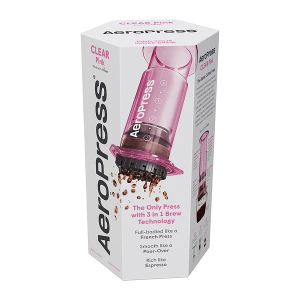 Clear Pink Aeropress Coffee Maker - Image 4