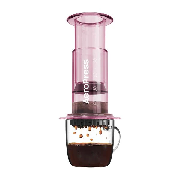 Clear Pink Aeropress Coffee Maker - Image 5