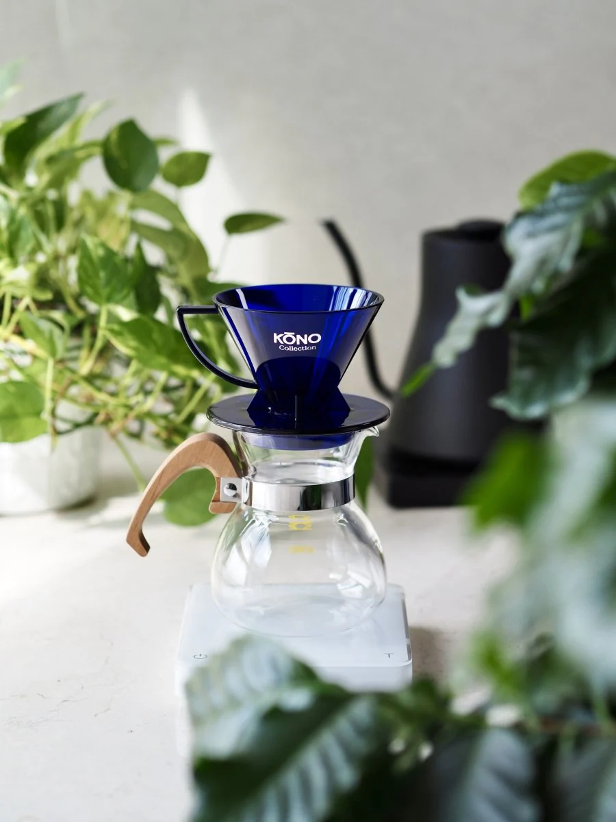 Kono Filter Coffee Dripper Clear Blue - Image 5