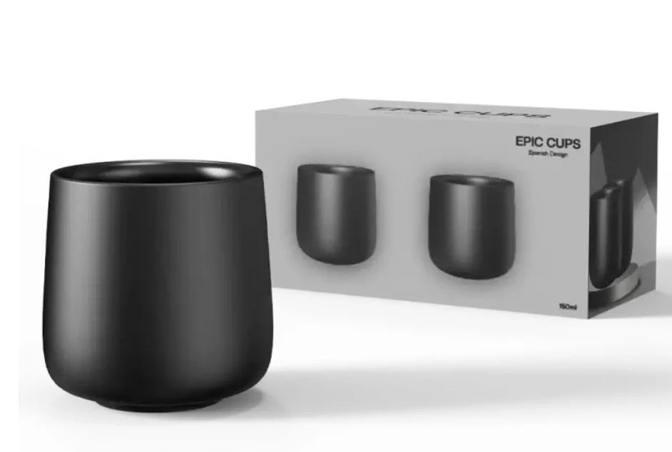 Epic Cup Double Wall Ceramic 150ml Black (2 units) - Image 3