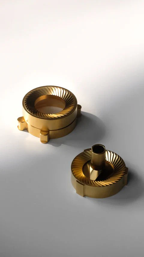 Supernova Gold Titanium 58mm Flat Burrs for Varia VS6 - Image 2
